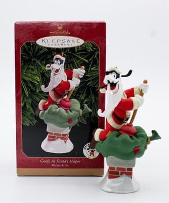 Hallmark Keepsake 1999 Goofy As Santa's Helper Disney Christmas Ornament New - Thumbnail 2