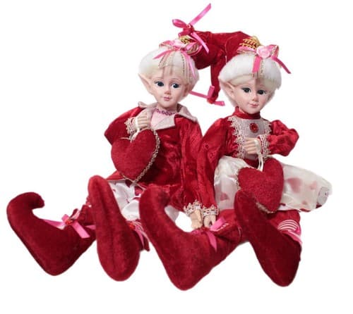 Pair Of CYNTHIA ROWLEY New York Happy Valentine Day Holiday Artisan Dolls NWT - Image 1