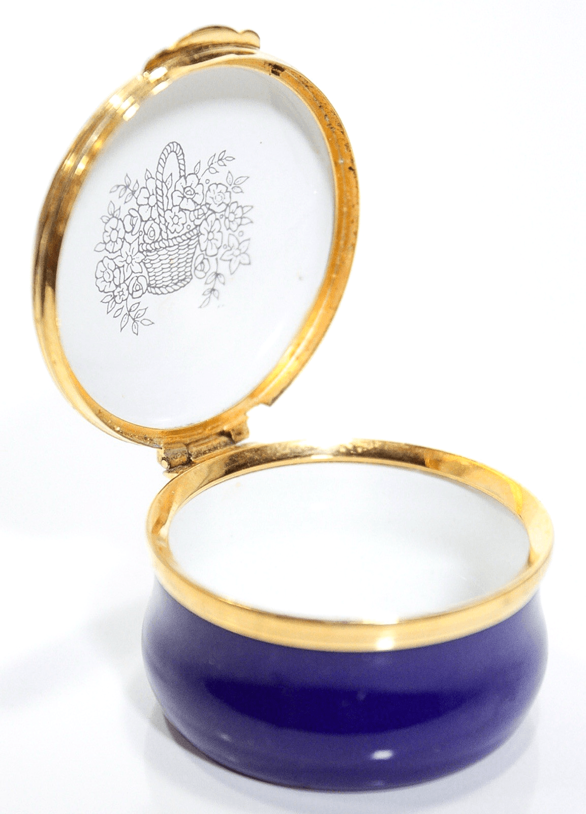 Vintage CRUMMLES & CO. "Moments Enjoyed Is Never Wasted" Enamel Trinket Box - Thumbnail 4