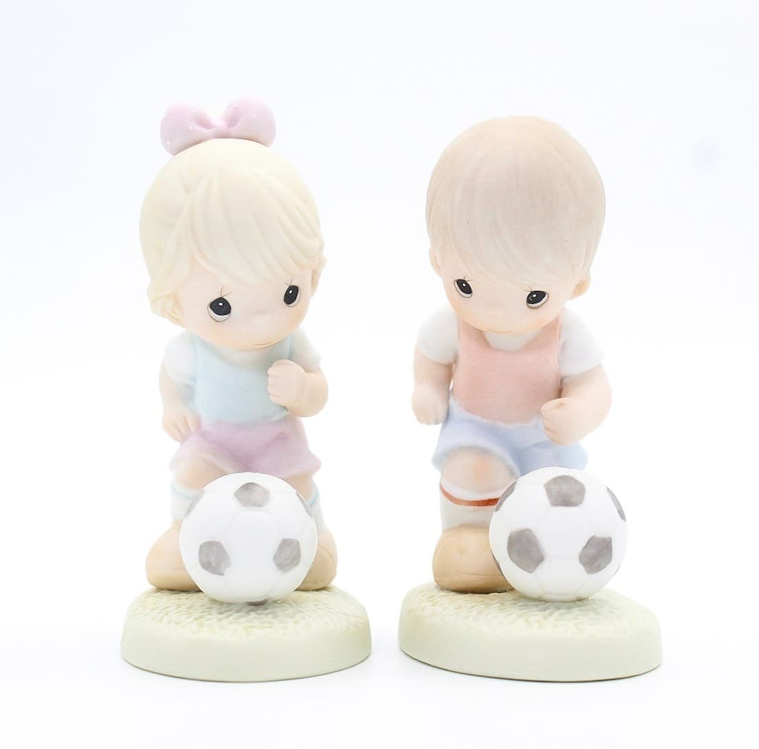Precious Moments You'll Always Be A Winner To Me Boy & Girl Porcelain Figurines - Thumbnail 2
