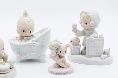 Precious Moments He Cleansed My Soul Enesco Vintage Porcelain Figurines Lot Of 5 - Thumbnail 3