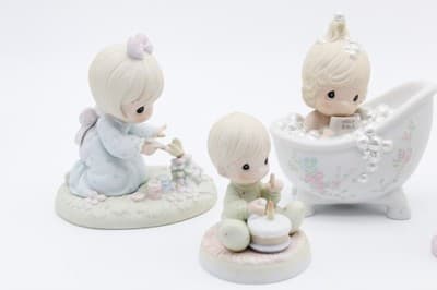 Precious Moments He Cleansed My Soul Enesco Vintage Porcelain Figurines Lot Of 5 - Thumbnail 2