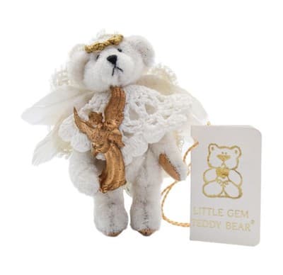 Miniature Dollhouse "Little Gem Teddy Bear" Angel by DEBORAH CANHAM - Image 1