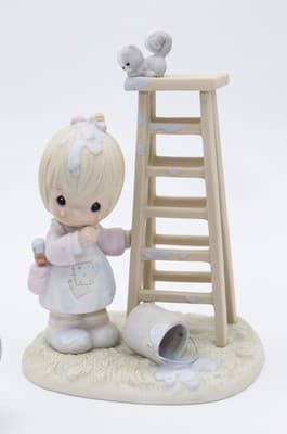 Precious Moments My Days Are Blue Without You Porcelain Figurines Lot Of 5 - Thumbnail 6