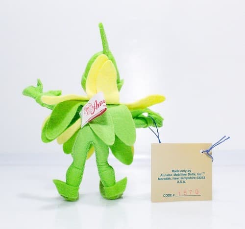 Vintage ANNALEE Mobilitee 1994 Yellow Spring Elf Holiday Felt Doll w/ TAG - Thumbnail 5