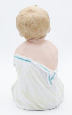 Gebruder Heubach Antique Germany Hand Painted Bisque Large Piano Baby Figure - Thumbnail 11