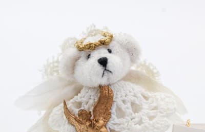 Miniature Dollhouse "Little Gem Teddy Bear" Angel by DEBORAH CANHAM - Thumbnail 7
