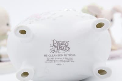 Precious Moments He Cleansed My Soul Enesco Vintage Porcelain Figurines Lot Of 5 - Thumbnail 4