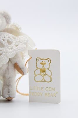 Miniature Dollhouse "Little Gem Teddy Bear" Angel by DEBORAH CANHAM - Thumbnail 5
