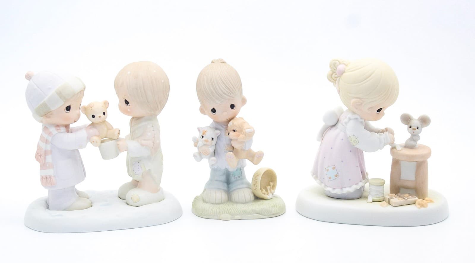 Precious Moments Blessed Are The Peacemakers Enesco Porcelain Figurines Lot Of 3 - Thumbnail 17