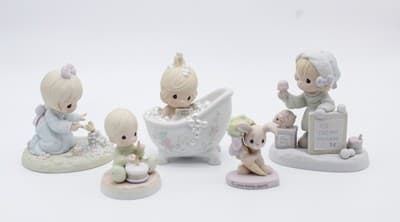 Precious Moments He Cleansed My Soul Enesco Vintage Porcelain Figurines Lot Of 5 - Thumbnail 5