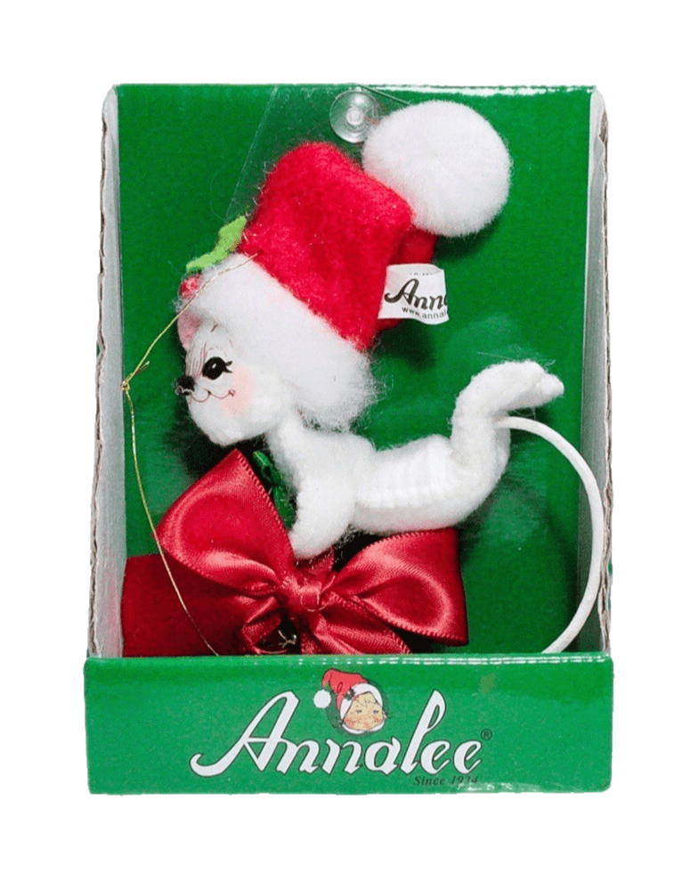 2014 Annalee Mobilitee Ring In The Season Mouse Christmas Ornament Doll 3" New - Image 1