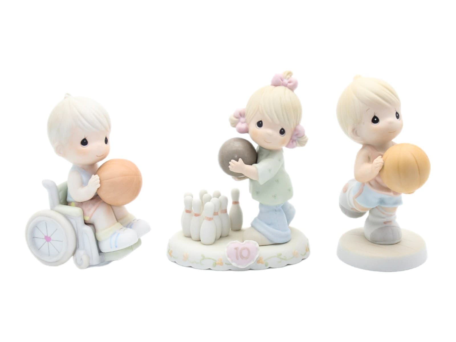 Precious Moments Growing In Grace, Age 10 Enesco Porcelain Figurines Lot Of 3 - Image 1