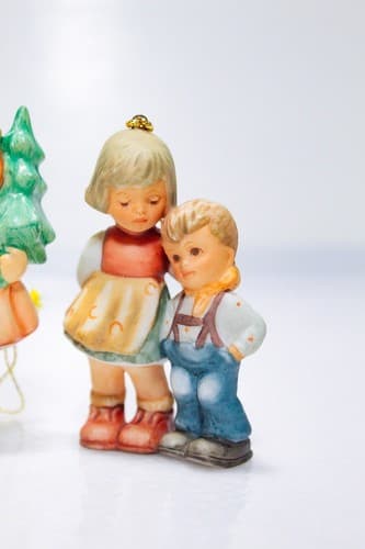 2 Vintage HUMMEL Germany Hand Painted Porcelain Christmas Ornaments Figurines - Thumbnail 3