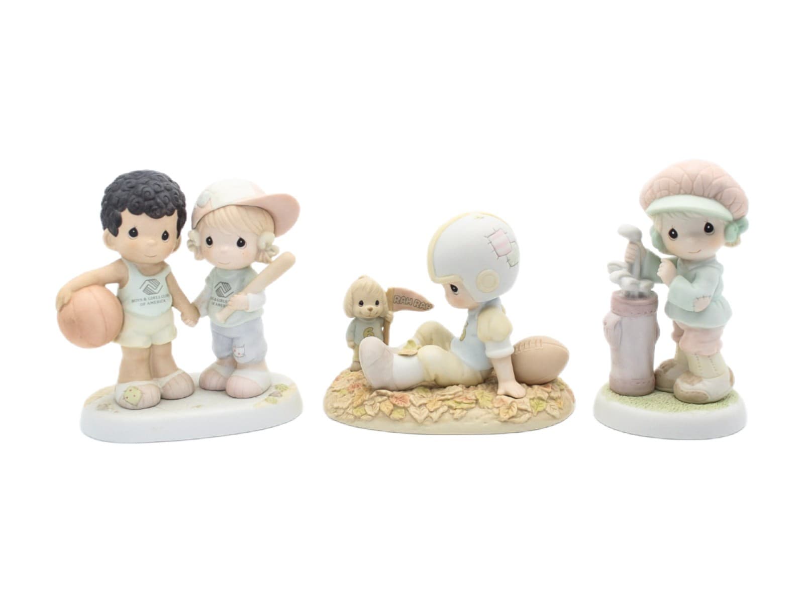 Precious Moments May Your Life Be Blessed With Touchdowns Figurines Lot Of 3 - Image 1