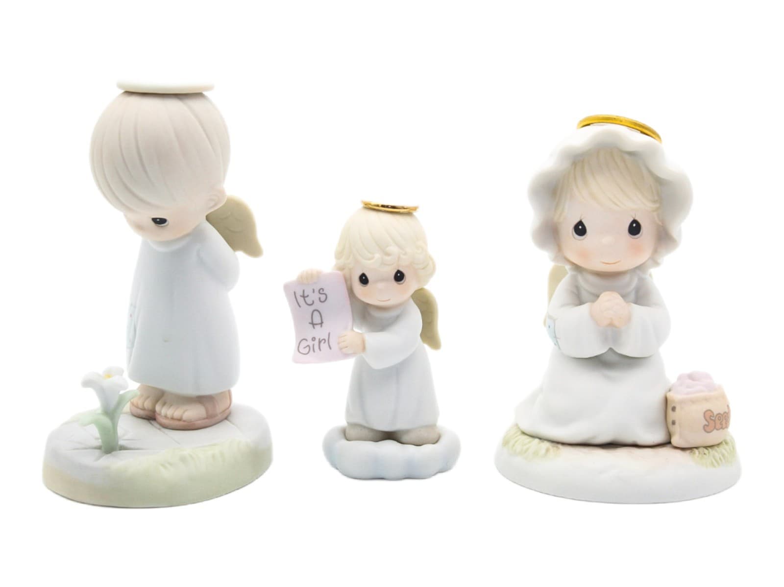 Precious Moments Sowing seeds Of Kindness Enesco Porcelain Figurines Lot Of 3 - Image 1