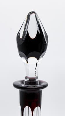 2 Nachtmann Trauber Dark Ruby Cut To Clear Crystal Grape & Vine Decanters - Thumbnail 4
