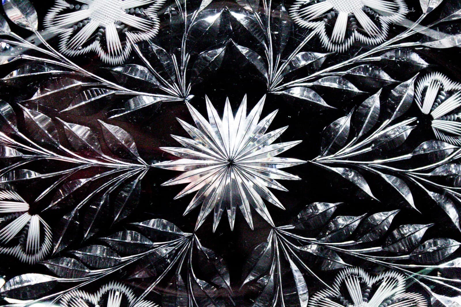AMERICAN BRILLIANT ABP Antique Celery Serving Dish Bowl Deep Cut Crystal - Thumbnail 5