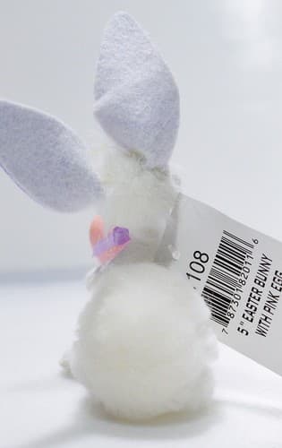 Vtg 2008 ANNALEE Mobilitee EASTER BUNNY W/ PINK EGG Holiday Artisan Doll 5" - Thumbnail 7