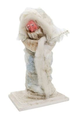 1987 TWINS Feather Trees Spun Cotton Antique Style Christmas St. Nick Santa - Image 1