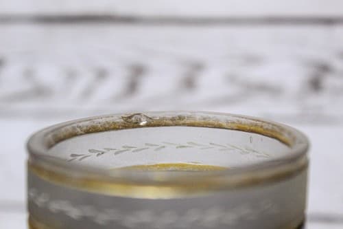 Antique Frosted Glass Blue & Gold Gilt Floral Glass Hand Painted Jeweled Tumbler - Thumbnail 6