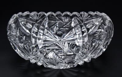 Antique American Brilliant ABP Deep Hand Cut Candy Boat Nut Dish - Thumbnail 7