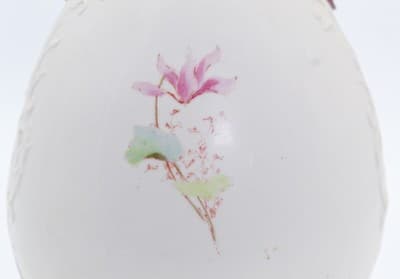 Antique Made In Germany Porcelain Double Handled Gilt Floral Motif Vase - Thumbnail 9