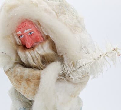 1987 TWINS Feather Trees Spun Cotton Antique Style Christmas St. Nick Santa - Thumbnail 4