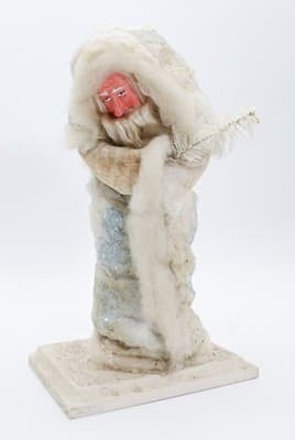 1987 TWINS Feather Trees Spun Cotton Antique Style Christmas St. Nick Santa - Thumbnail 16