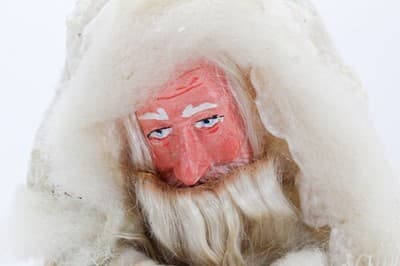 1987 TWINS Feather Trees Spun Cotton Antique Style Christmas St. Nick Santa - Thumbnail 3