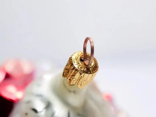 Vintage Christopher Radko Mr. & Mrs. Claus Double Sided Glass Christmas Ornament - Thumbnail 6