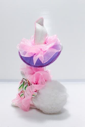 Vtg 2018 ANNALEE Mobilitee EASTER PARADE GIRL BUNNY Holiday Artisan Doll 6" - Thumbnail 5