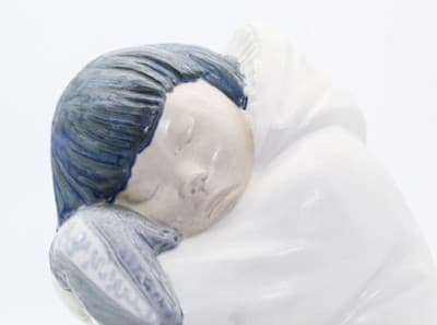 Vintage LLADRO Spain Eskimo Boy Nap Hand Painted Porcelain Large Figure - Thumbnail 7