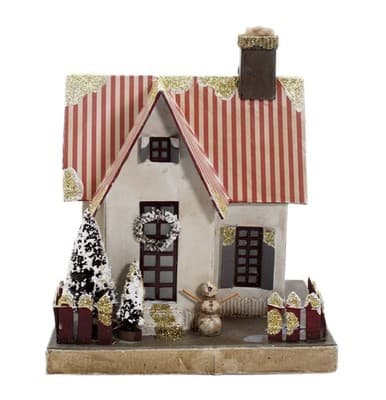 Christmas ESC Trading Company. Inc Cardboard Putz House Chapel By LARRY BULLER - Image 1