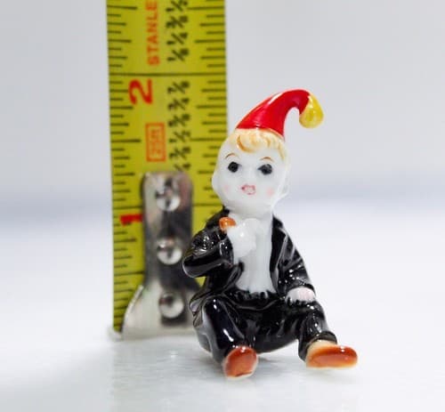 Vintage Miniature Little Jack Horner Hand Painted Porcelain Figurine - Thumbnail 8