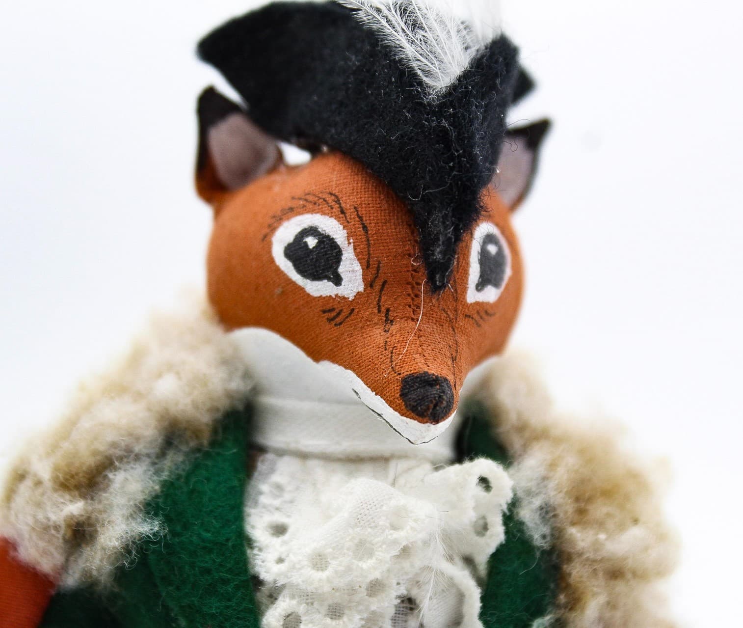 Gladys Boalt 1989 Artisan Pinocchio Sly Fox Disney Christmas Ornament 6" - Thumbnail 2