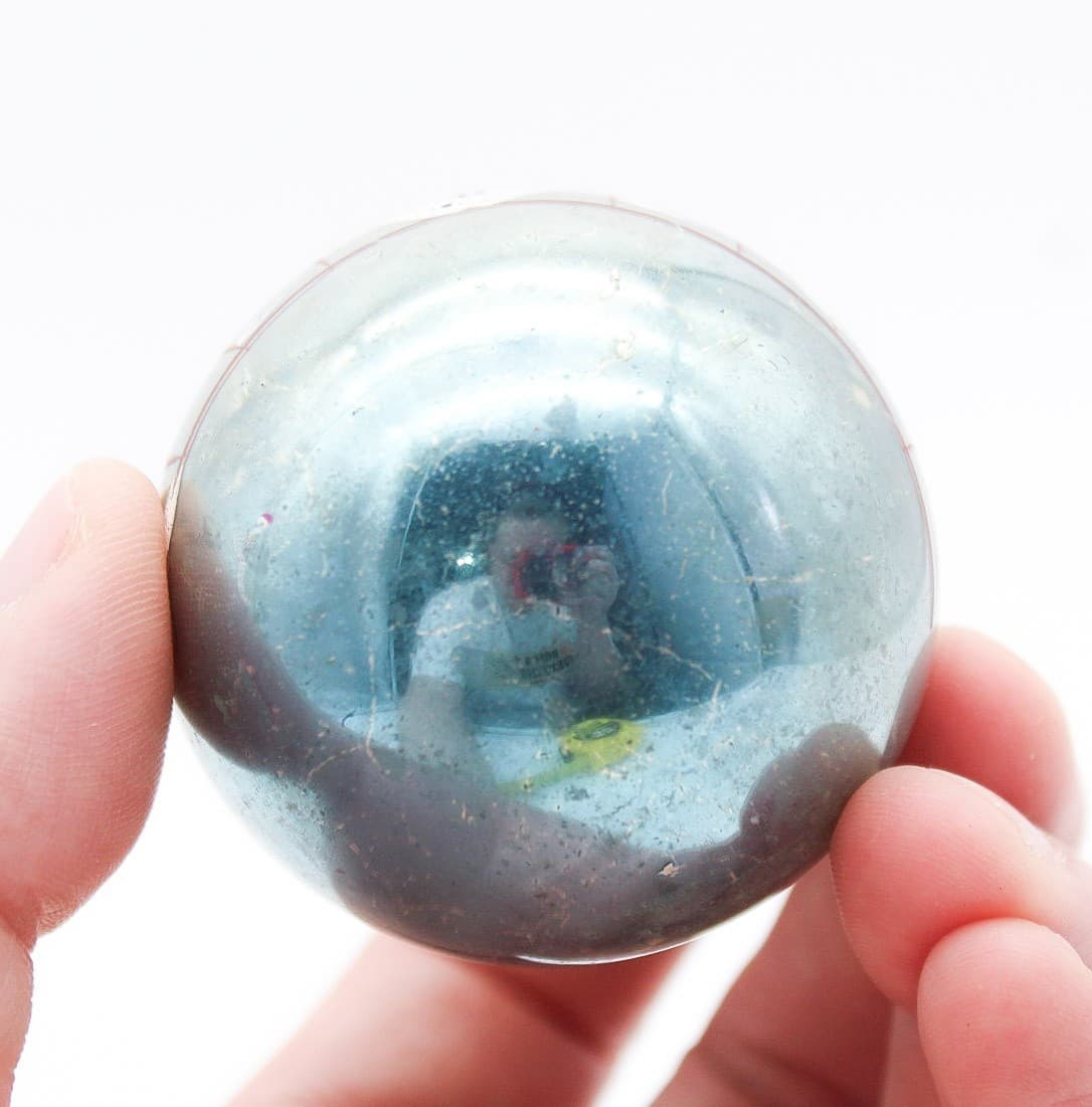 Vintage Poland Blown Glass Snowman With Broom Hand Painted Christmas Ornament - Thumbnail 7