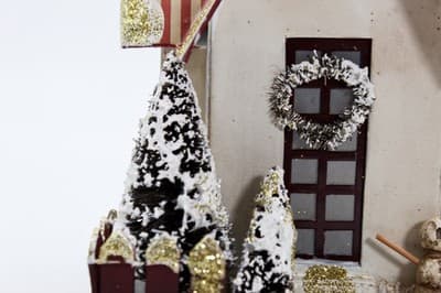 Christmas ESC Trading Company. Inc Cardboard Putz House Chapel By LARRY BULLER - Thumbnail 4
