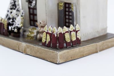 Christmas ESC Trading Company. Inc Cardboard Putz House Chapel By LARRY BULLER - Thumbnail 6