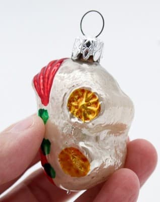 Vintage Made In West Germany Blown Glass Baby In Carriage Christmas Ornament - Thumbnail 2