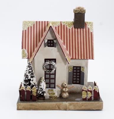 Christmas ESC Trading Company. Inc Cardboard Putz House Chapel By LARRY BULLER - Thumbnail 11