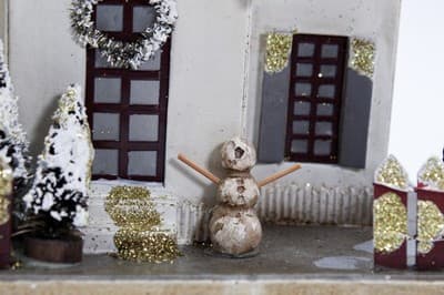 Christmas ESC Trading Company. Inc Cardboard Putz House Chapel By LARRY BULLER - Thumbnail 5