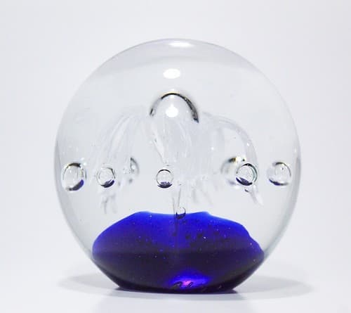 DYNASTY GALLERY Art Glass Heirloom Collectibles Flower Motif Paperweight In BOX - Thumbnail 4
