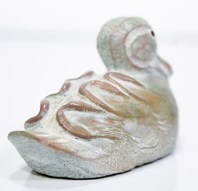 Vintage Artist Signed Hand Carved Stoneware Duck Bird Figurine Sculpture - Thumbnail 2