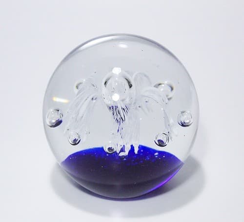 DYNASTY GALLERY Art Glass Heirloom Collectibles Flower Motif Paperweight In BOX - Thumbnail 2
