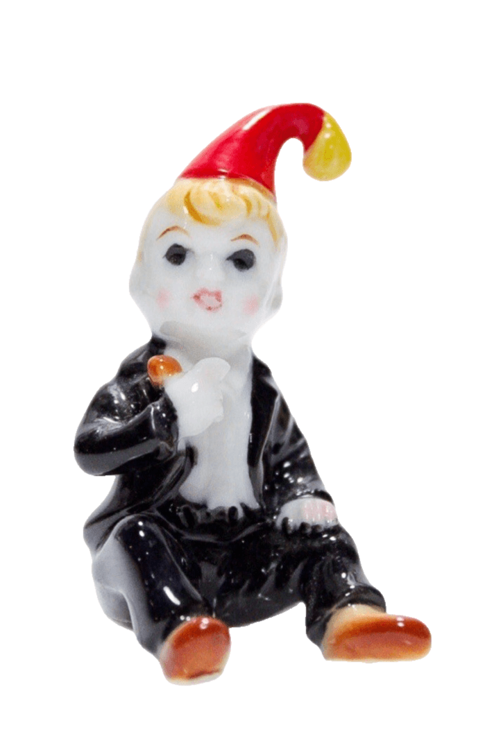 Vintage Miniature Little Jack Horner Hand Painted Porcelain Figurine - Image 1