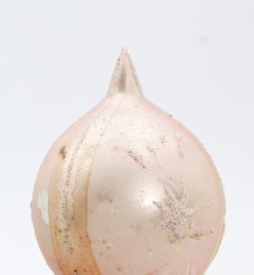 Vintage Made In Poland Star Mica Teardrop Mercury Glass Christmas Ornament - Thumbnail 5