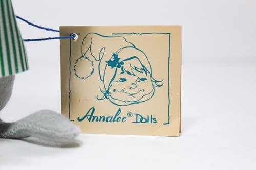 RARE Vintage 1992 ANNALEE Mobilitee Mouse Train Maker Felt Doll w/TAG - Thumbnail 5