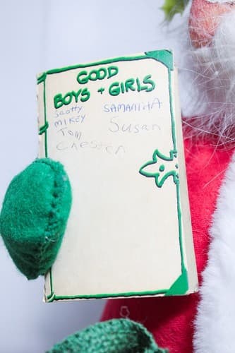 Vintage ANNALEE Mobilitee Santa w/ Burlap Gift Bag Christmas Doll Figure 17" - Thumbnail 4