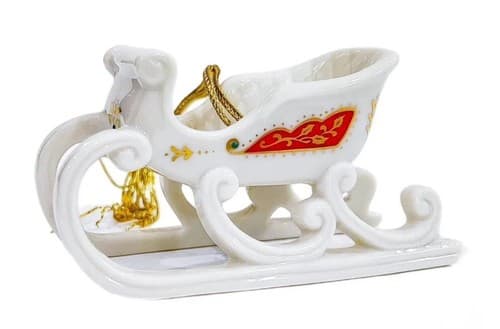 Lenox Sleigh Jeweled Keepsakes Collection Christmas Porcelain Ornament Vintage - Image 1
